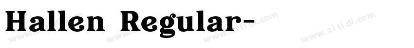 Hallen Regular字体转换